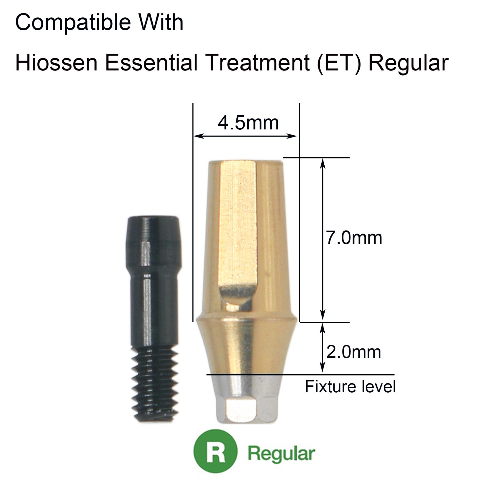 US 5Pcs Titanium Regular Straight Transfer Abutment Fit Osstem Hiossen