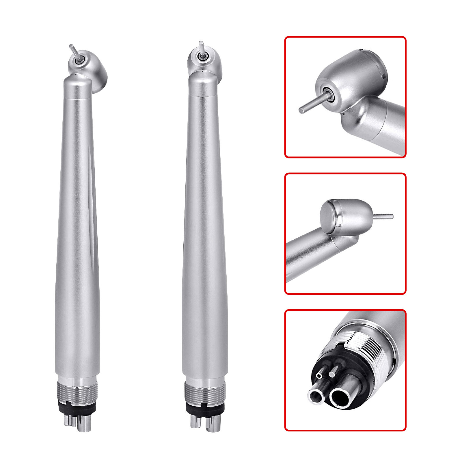 Dental 45° Degree Surgical High Speed Handpiece Push Button Single Spray 4 Holes