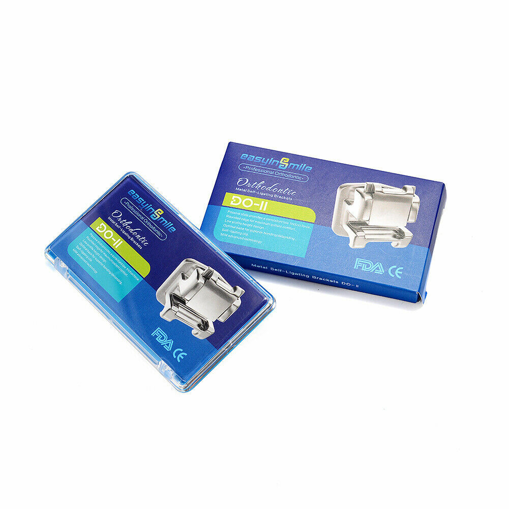 Dental Orthodontic Metal Brackets Self-ligating MINI Brace ROTH MBT 022 Adhesive