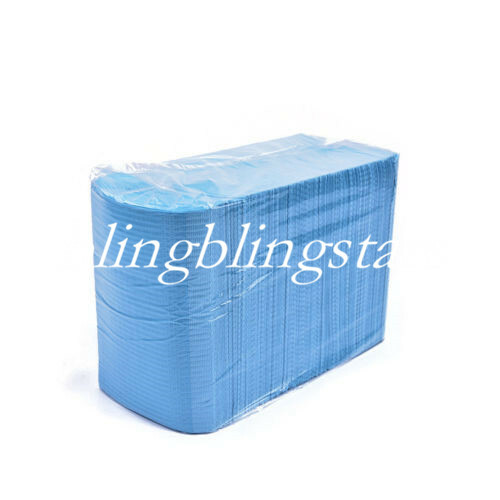 125 Pcs/Pack Dental Disposable Bibs Tattoo Medical Spa Towel 2 Paper +1 Poly