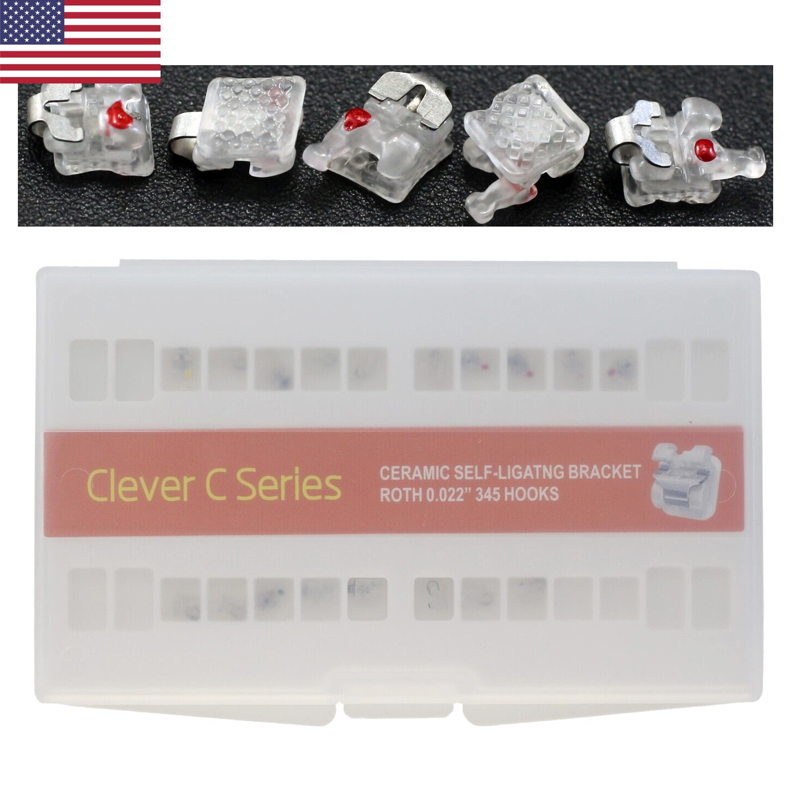 Dental Orthodontic Interactive Self Ligating Ceramic Brackets Aesthetics Roth