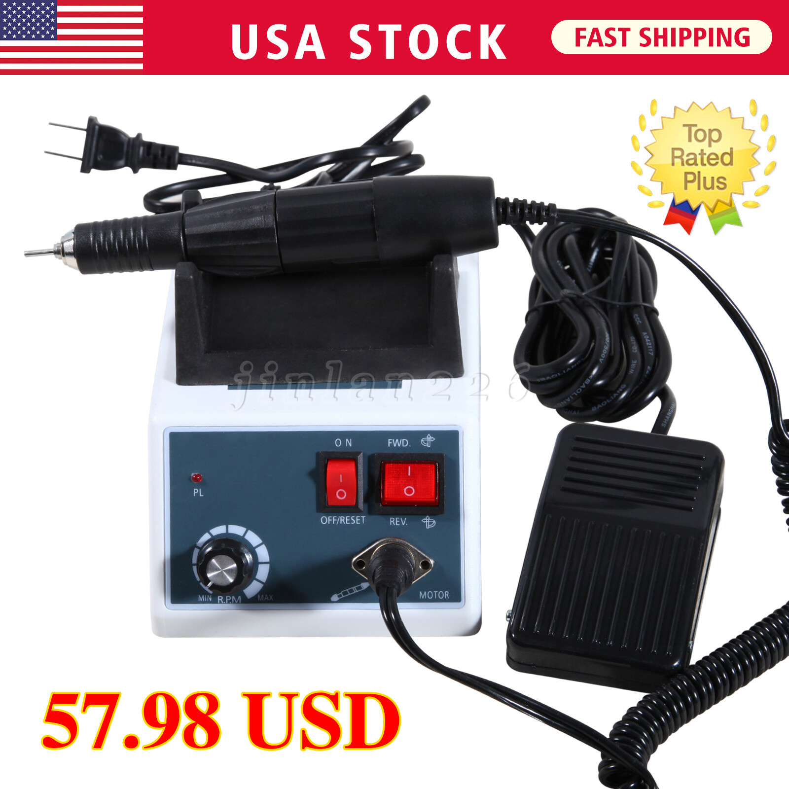 Dental Lab Marathon Electric Micromotor Polishing Unit & 35K rpm Motor Handpiece