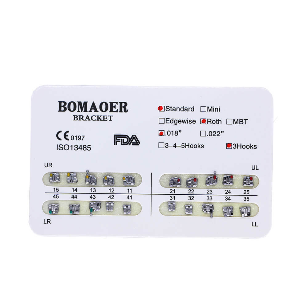 Dental Orthodontic Brackets Roth MBT Edgewise 018 022 Mini Standard Set