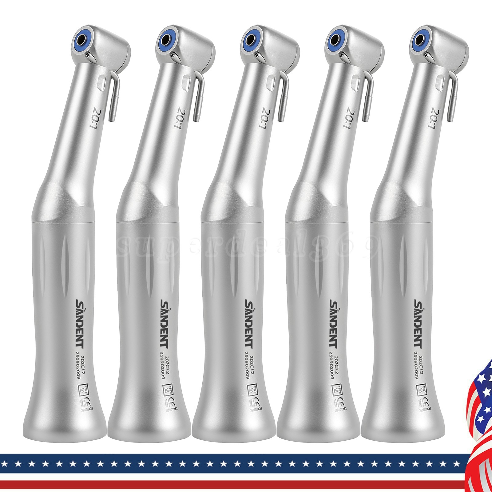 1-10 Pcs Dental Surgical 20:1 Reduction Implant Contra Angle Handpiece NSK Style