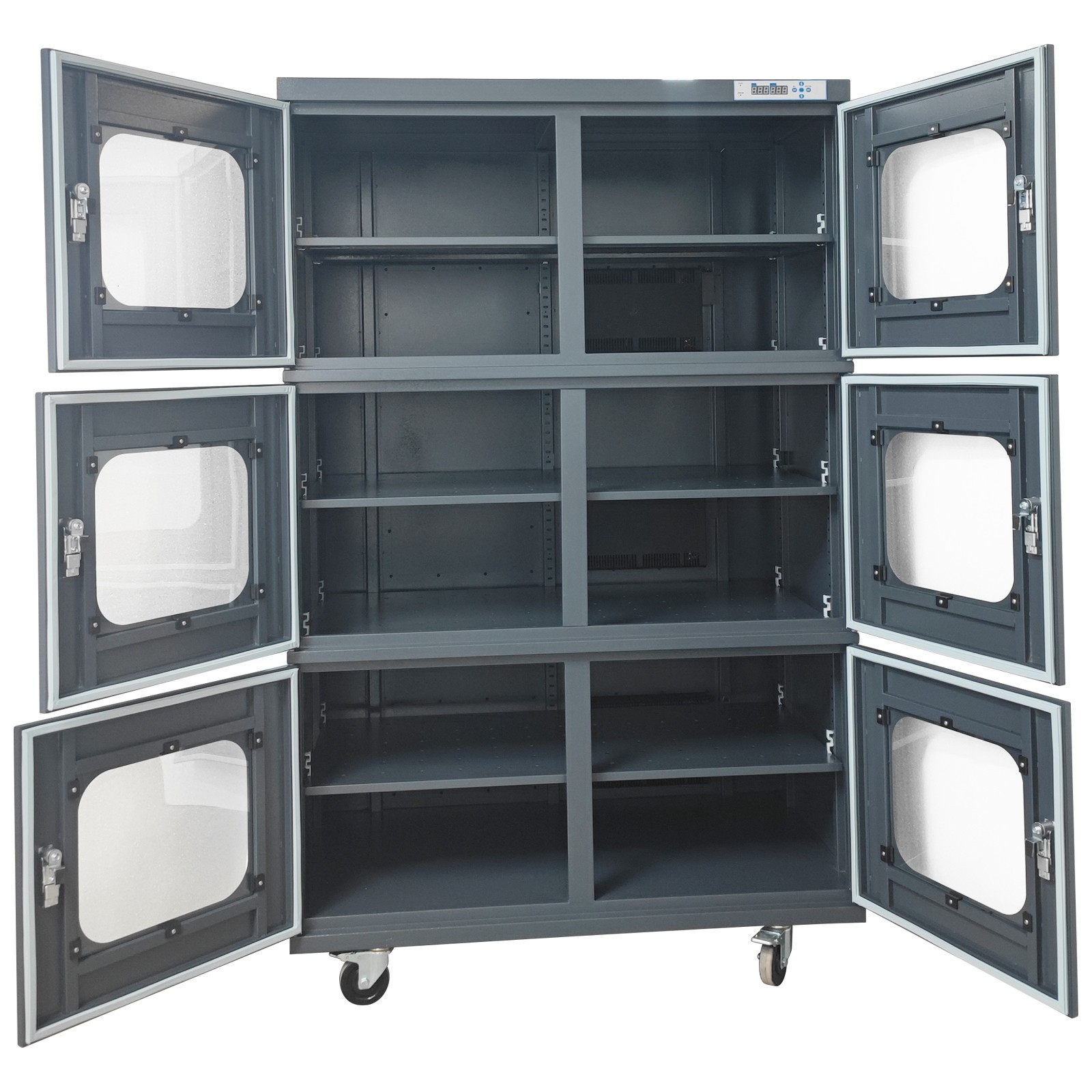 110V 1428L Electronic Dry Cabinet Industrial Ultra-Low Humidity 6 Door Dry Box