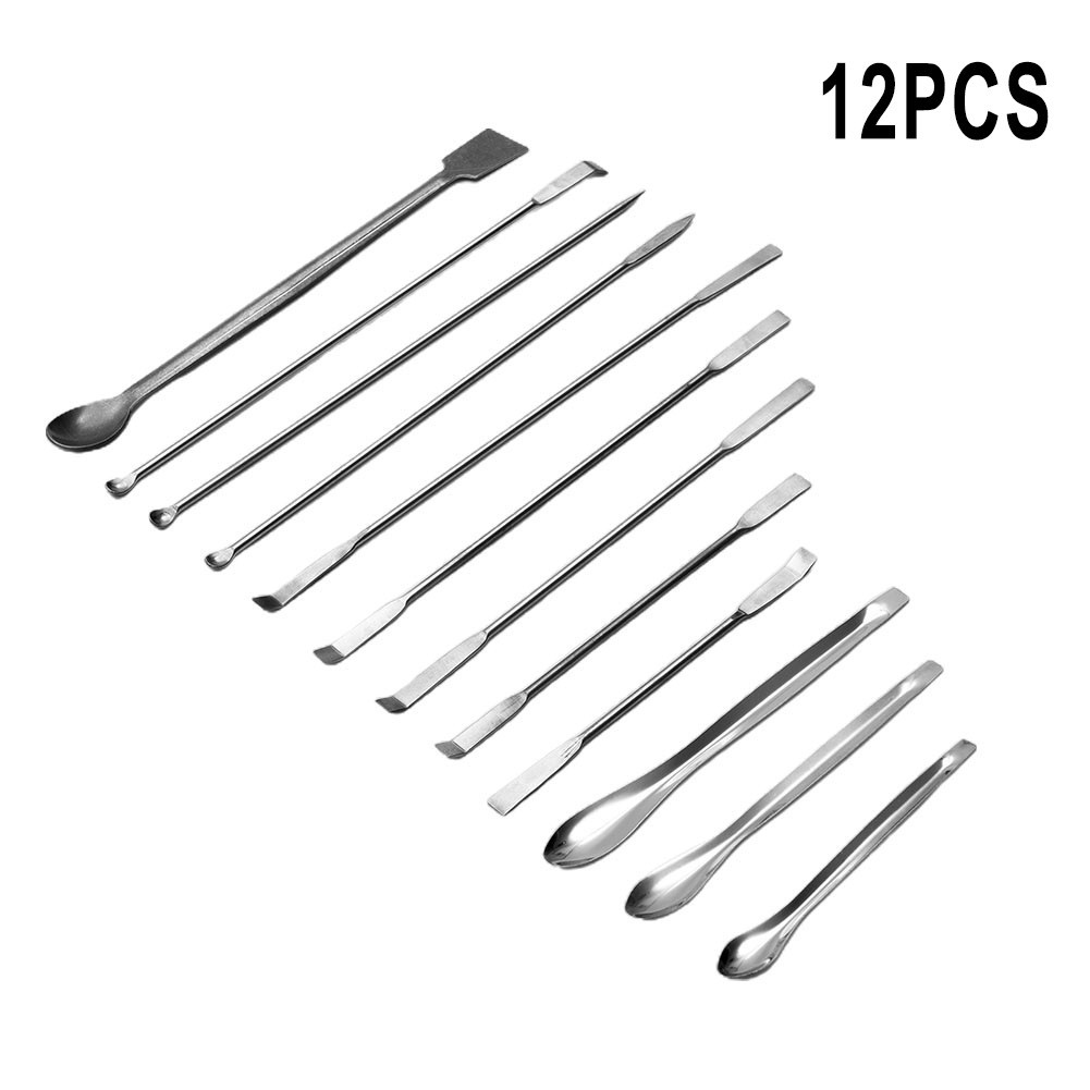 High Quality New Practical Laboratory Sampling Spoon Stainless Steel Safe 12pcs