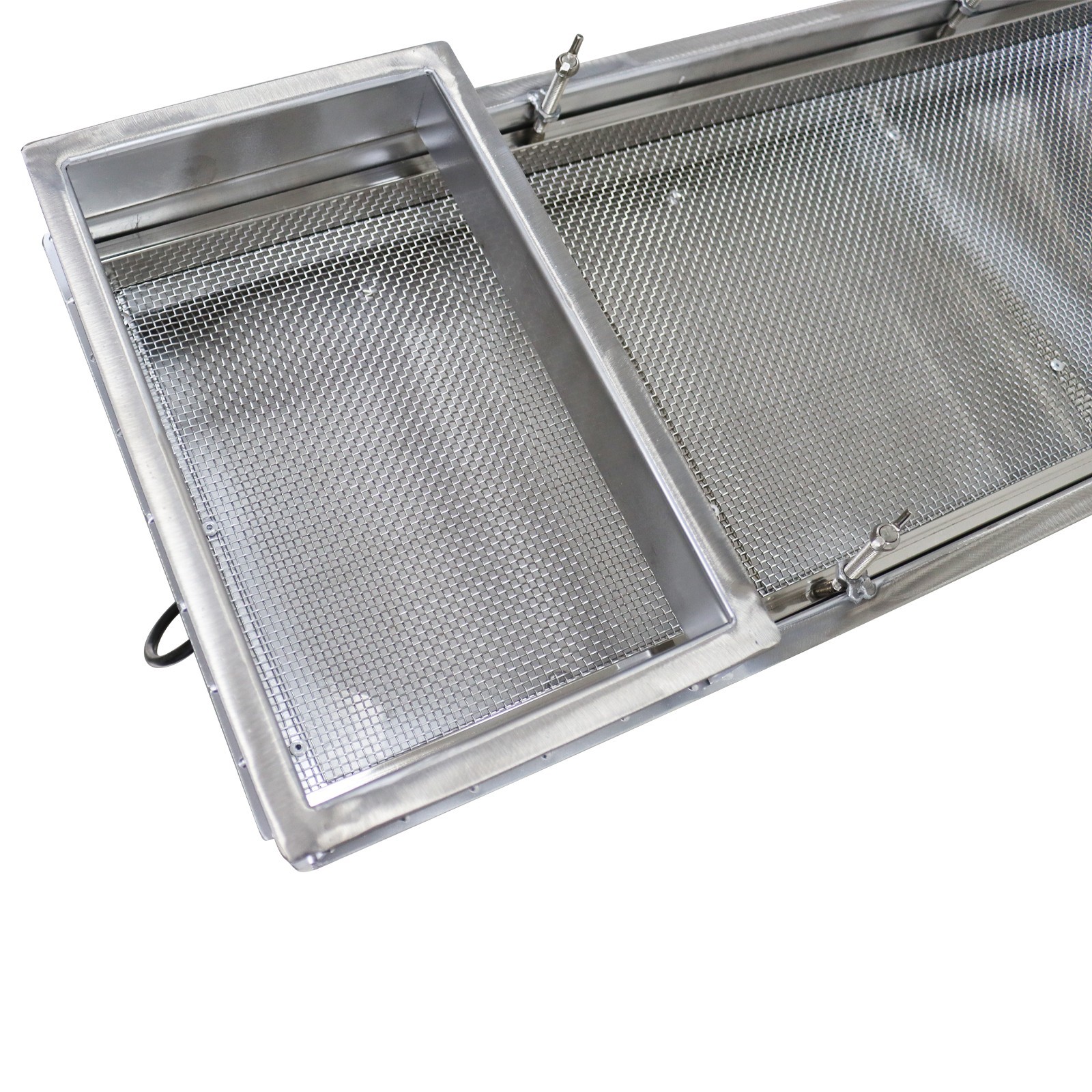 3mm Stainless Steel Single-Layer Straight Linear Vibrating Screen Sifter 110V
