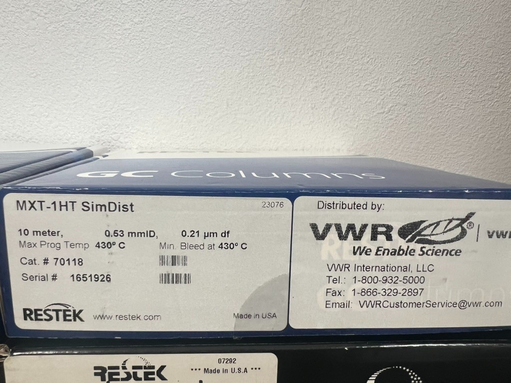 Restek MXT-1HT GC Metal Capillary Column, 10 m, 0.53 mm ID, 0.21 µm, 70118
