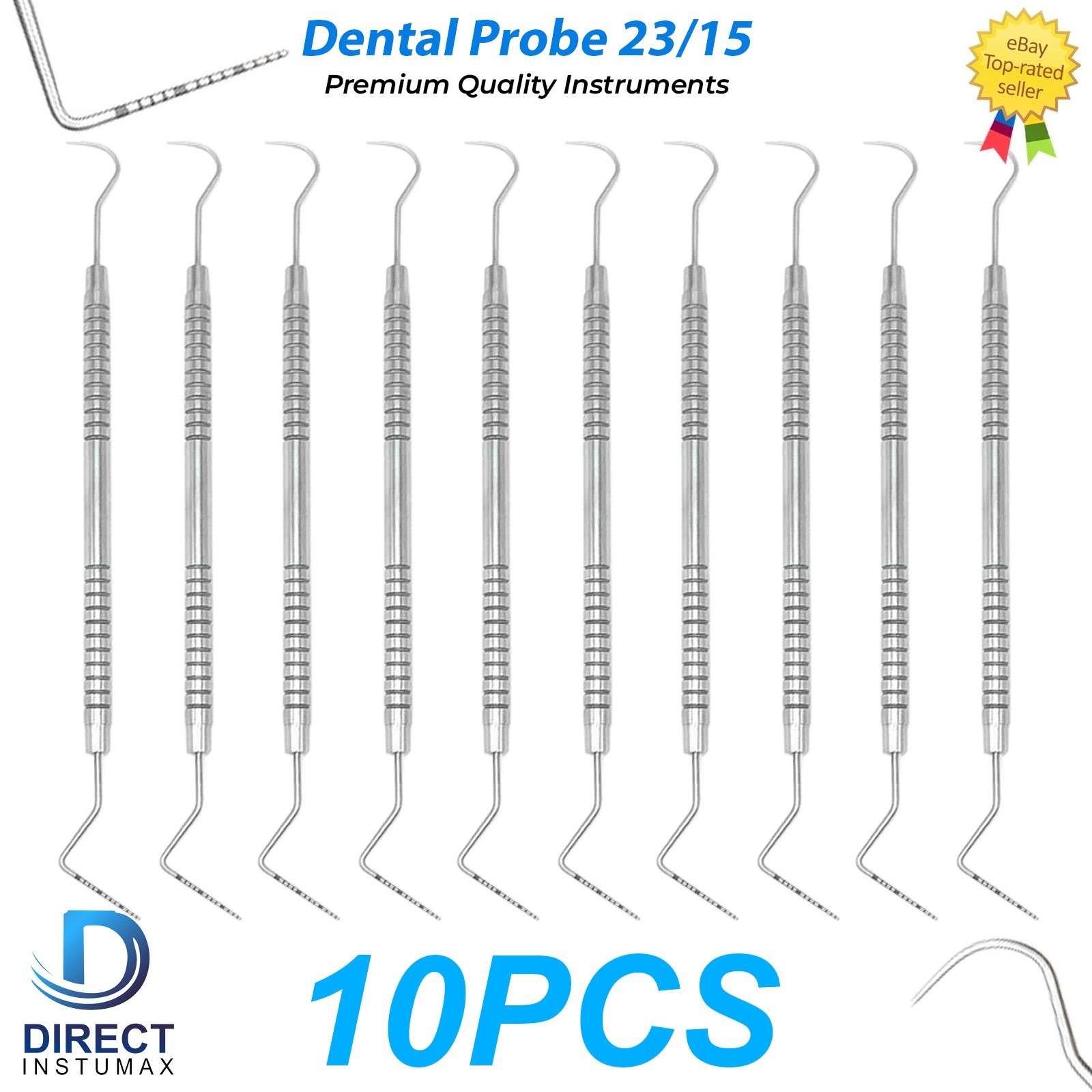 Dental Perio Explorer 23 Probe Color Marking Double Ended Diagnostic Tool