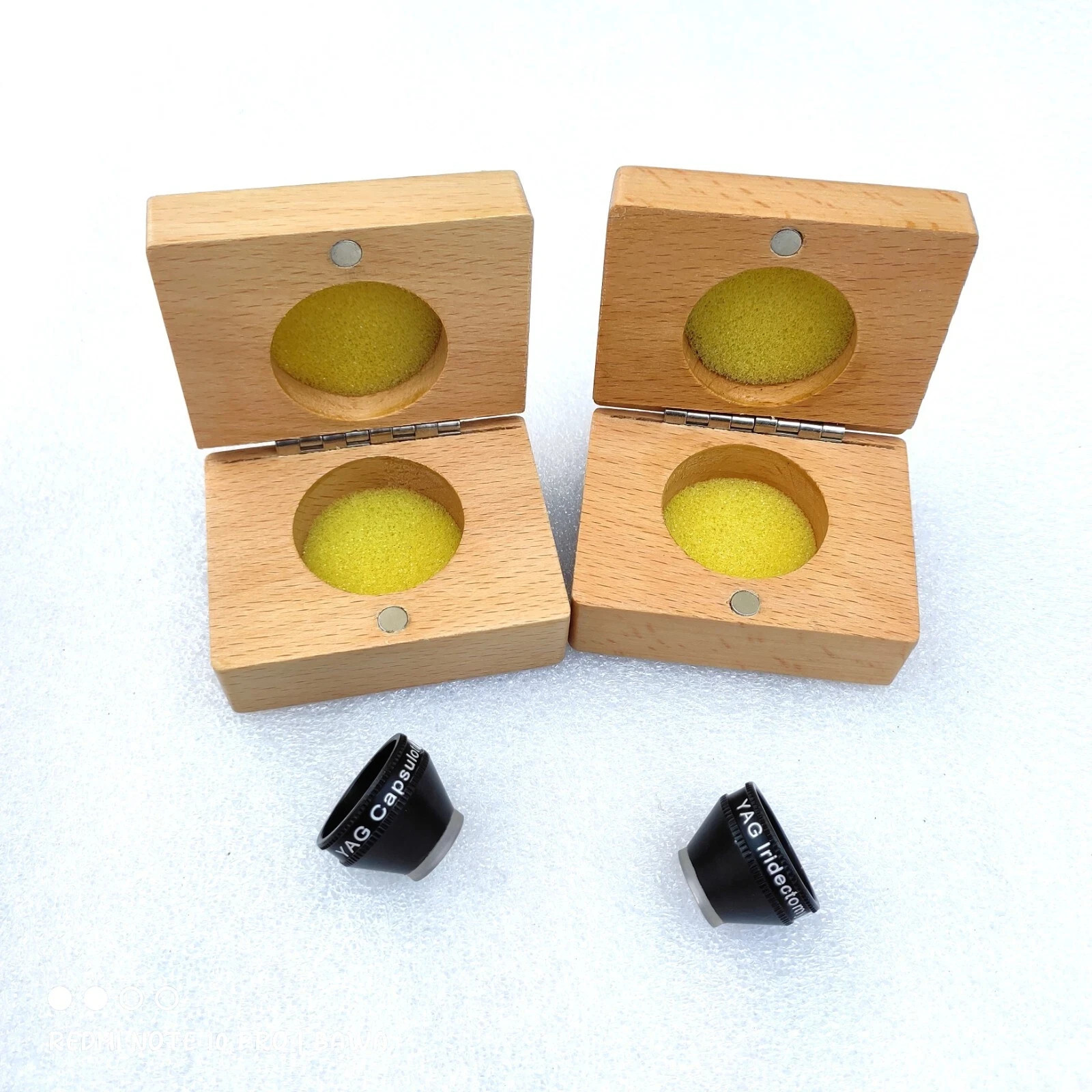 YAG Iridectomy &YAG Capsulotomy Lens Combo With Protective Wooden Case Free Ship