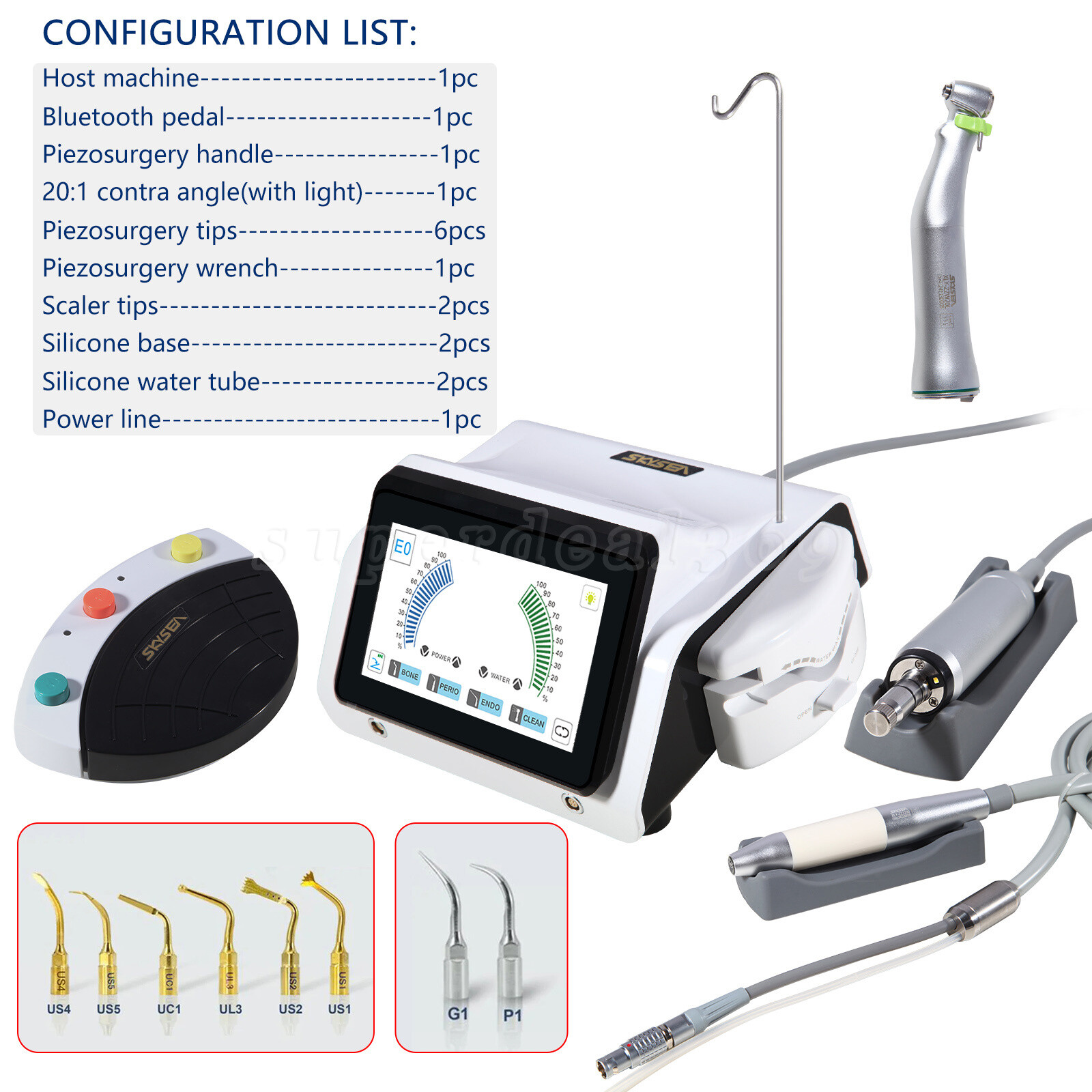 Dental Piezo Surgery & Implant Motor Device 2 IN 1 SURGIC TOUCH Bone Cutter po