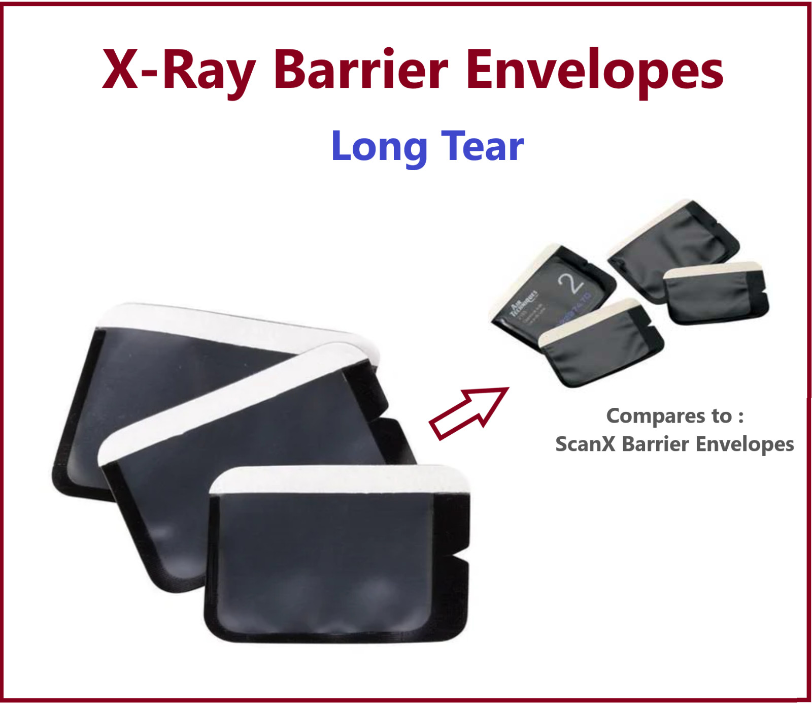 Soft Barrier Envelopes for Phosphor Plate Dental Digital X-Ray Size 0 1 2, ScanX