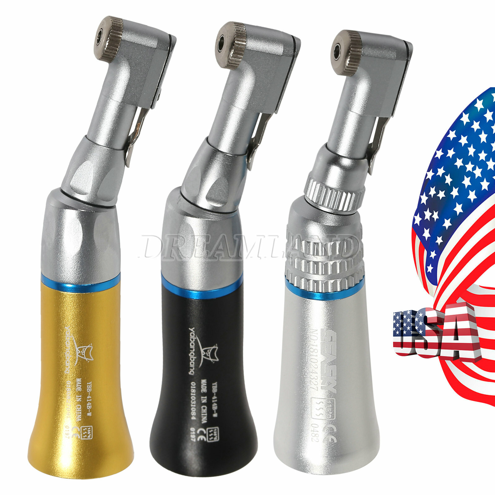 Dental Slow Low Speed Handpiece E-type Push Button/ Latch Contra-Angle NSK Style