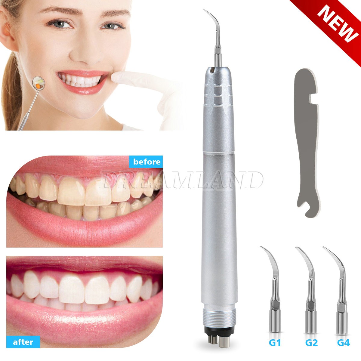 3pcs New Dental Scaling Endo Tips Compatible Ultrasonic Satelec DTE scaler ED1-3