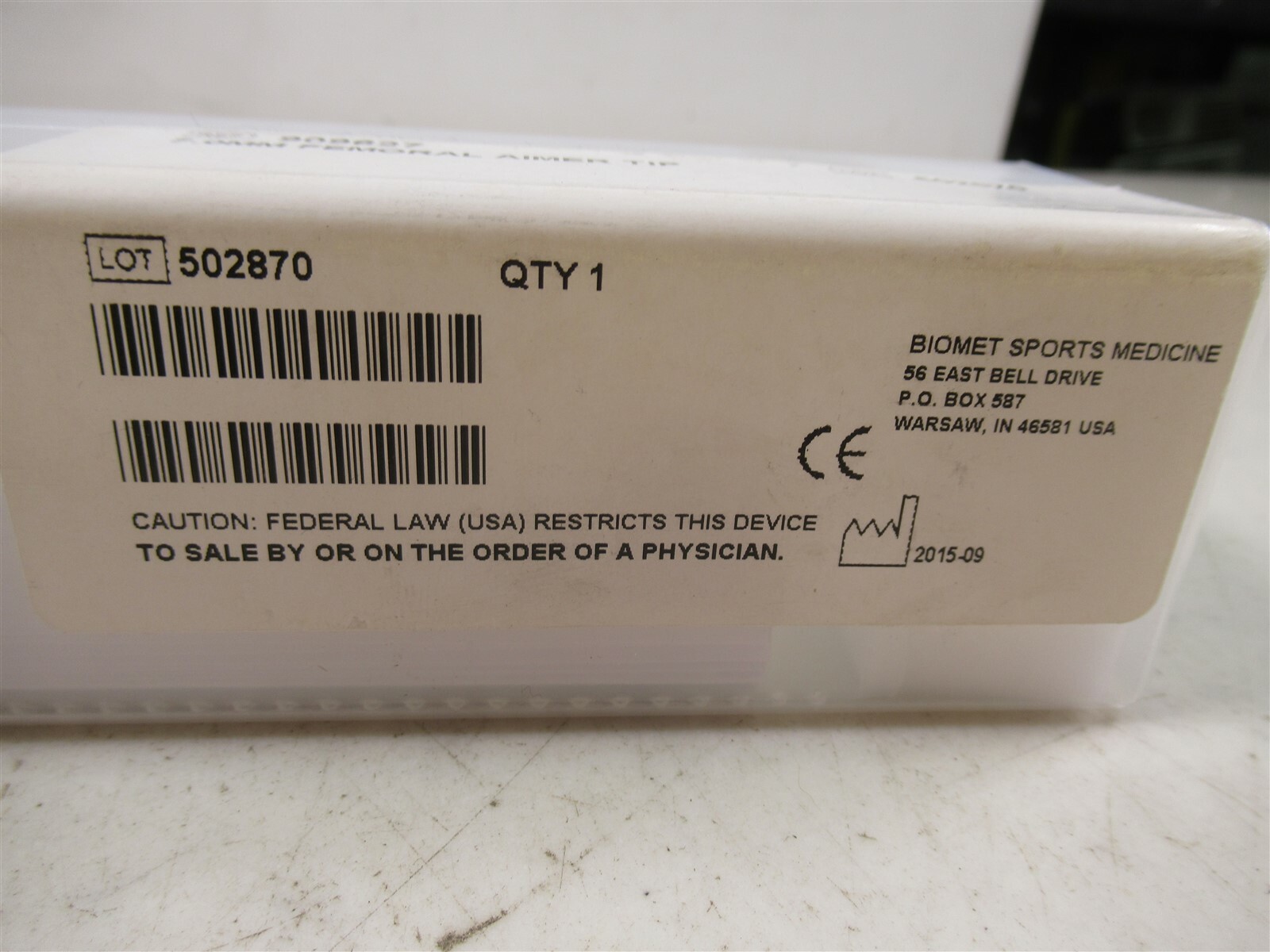 Biomet 909627 7.0 mm Femoral Aimer Tip Surgical Drill Guide Zimmer Biomet