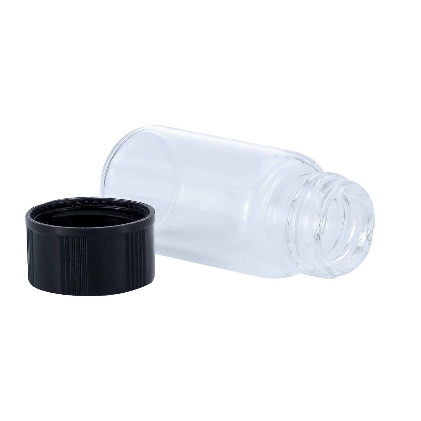 2 or 10 Pc 5ml Mini Clear Glass Vials with Plastic Screw Caps for Essential Oils