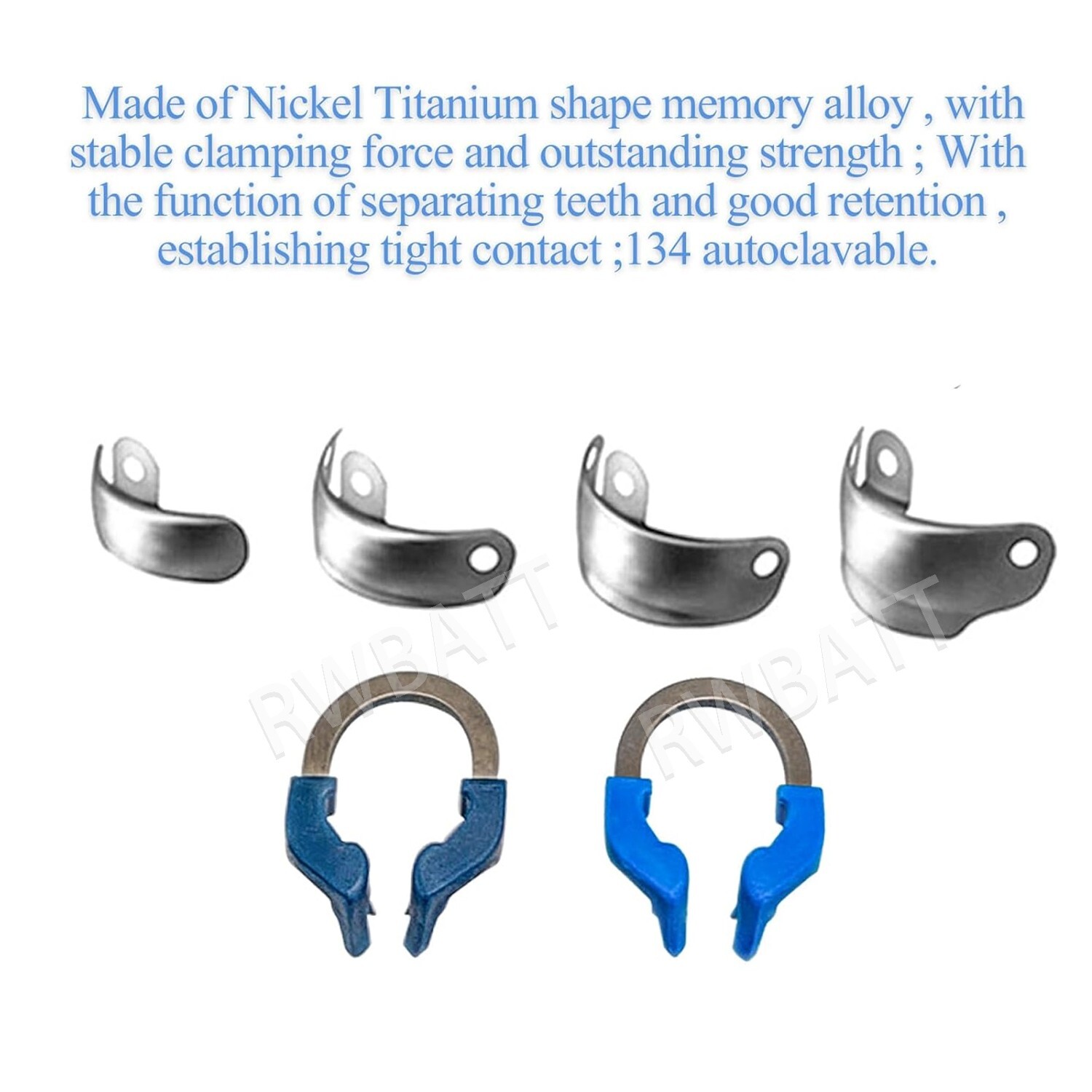 Dental Matrix Bands Ring Sectional Matrix System Clamp Plastic Tulwar Wedges Set