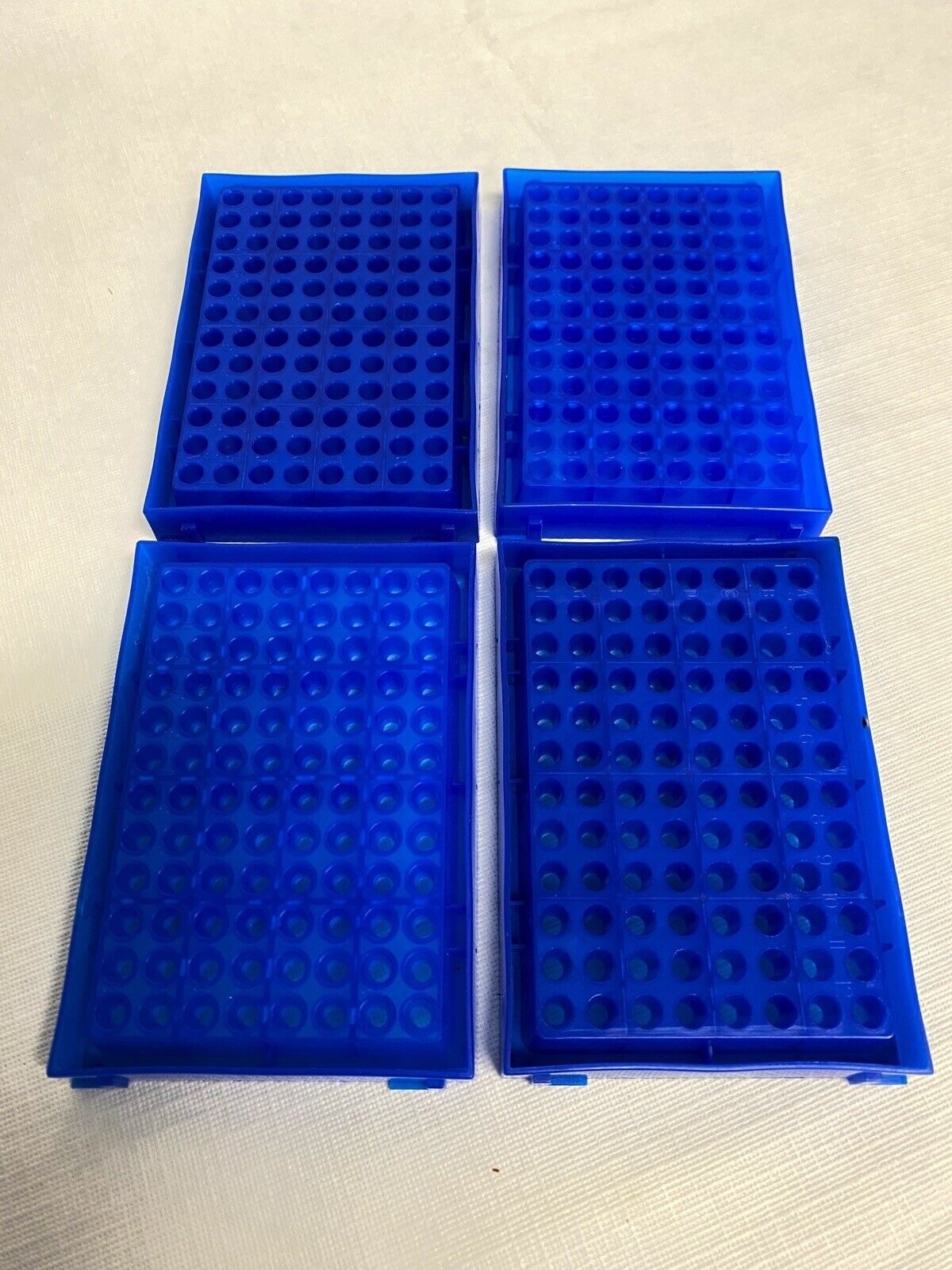 (9) 96-Place Polypropylene Micro Centrifuge Tube Racks 5.4mm 7.5mm ID