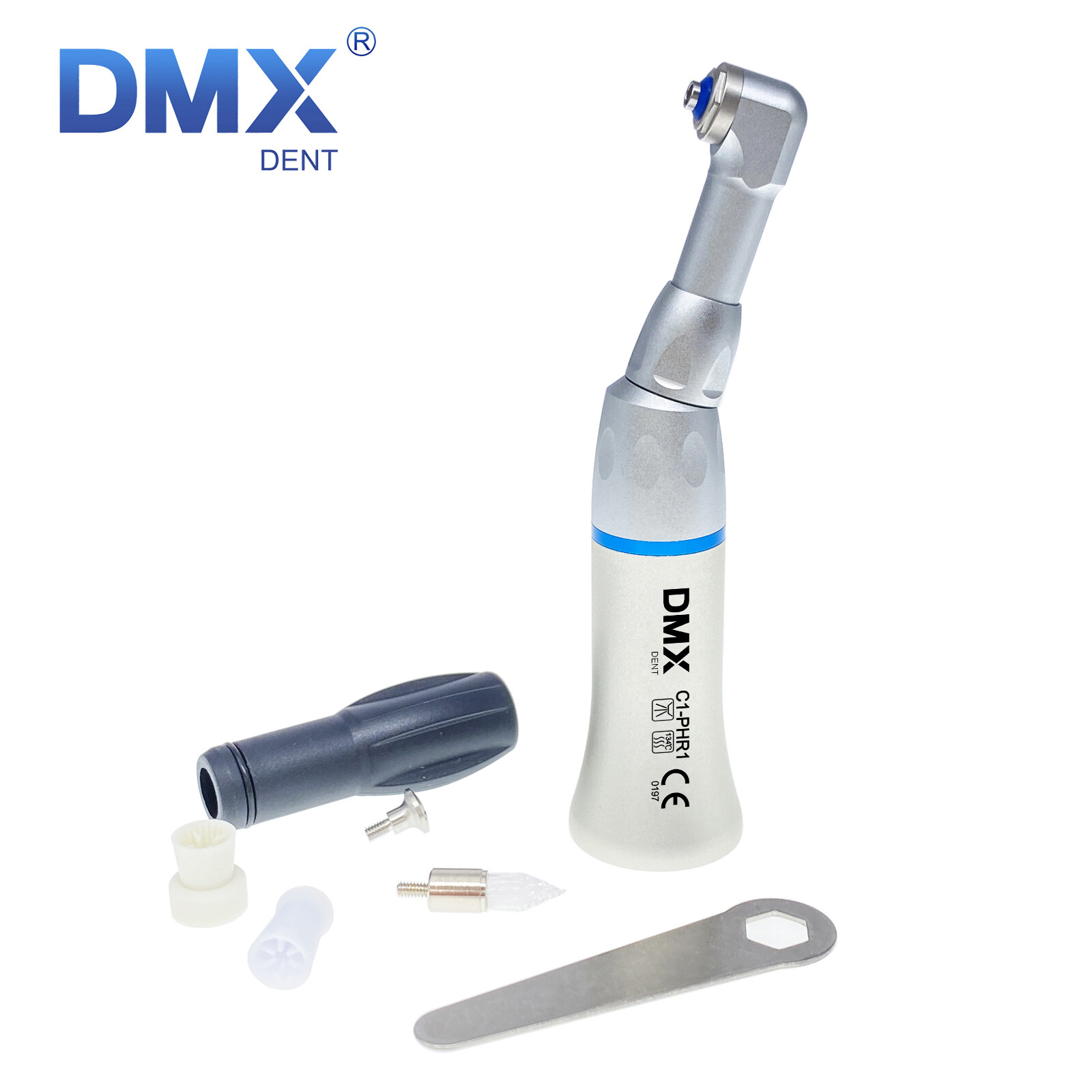 Dental 1:1 E-Type Screw-in Head Polished Prophy Low Speed Handpiece Contra Angle
