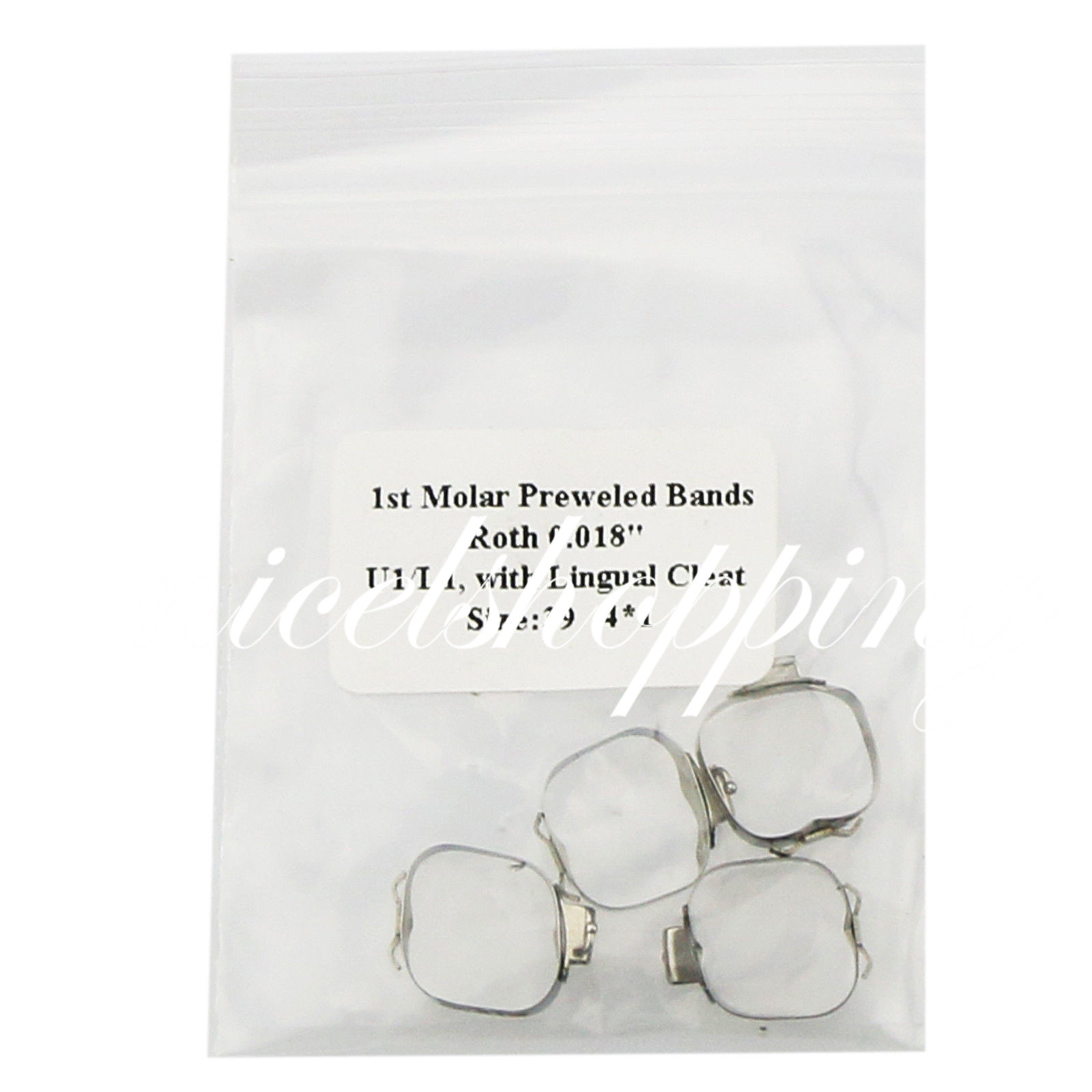 10 Packs Dental Ortho Roth 1st Molar Buccal Tube Prewelded Bands Size 29 to 43+