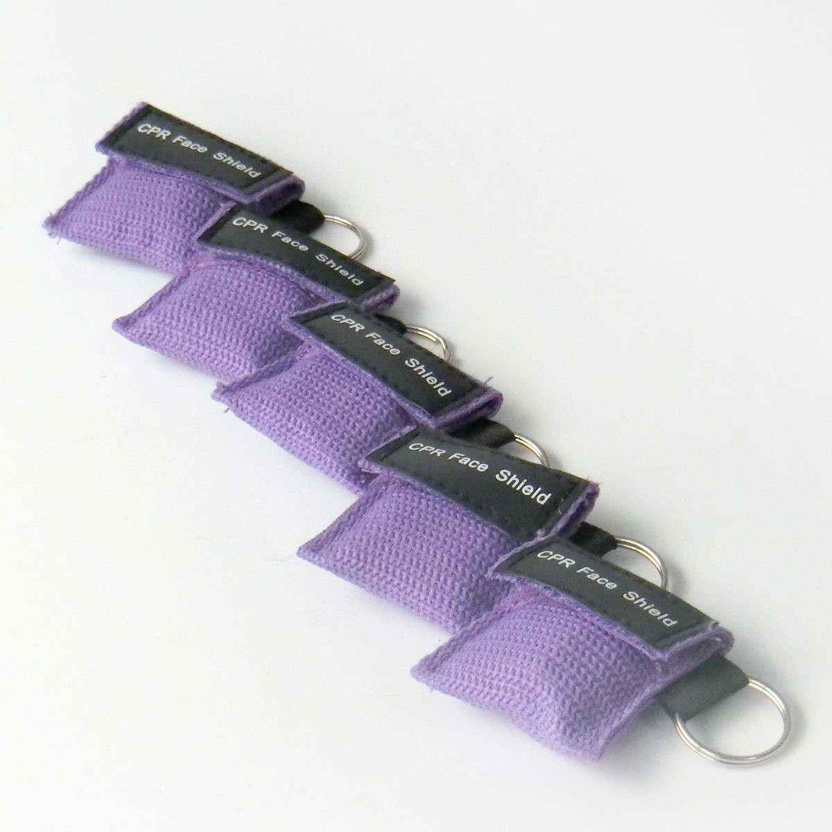 200PCS Purple CPR Resuscitation Face Shield with Filter First Aid Resus Shield