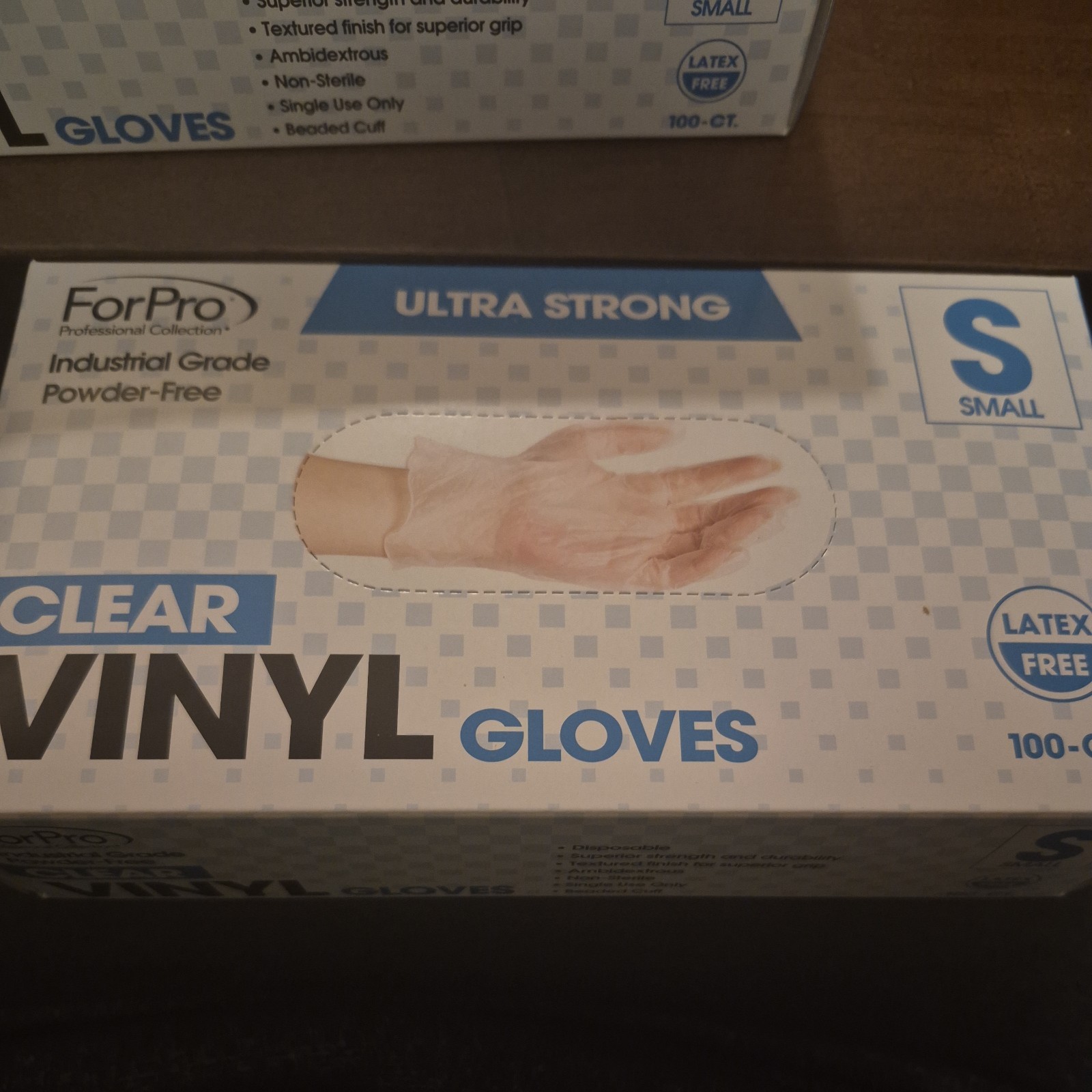 Clear Disposable Vinyl Gloves, 2.75 Mil Palm, 3.9 Mil Fingers, 100 Count