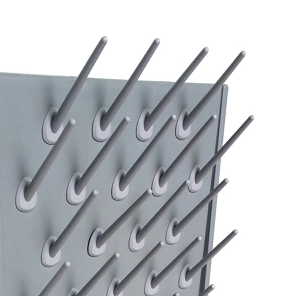 2*Laboratory Drying Rack PP Material Anti-corrosive 27 Detachable Peg 55*40*12cm