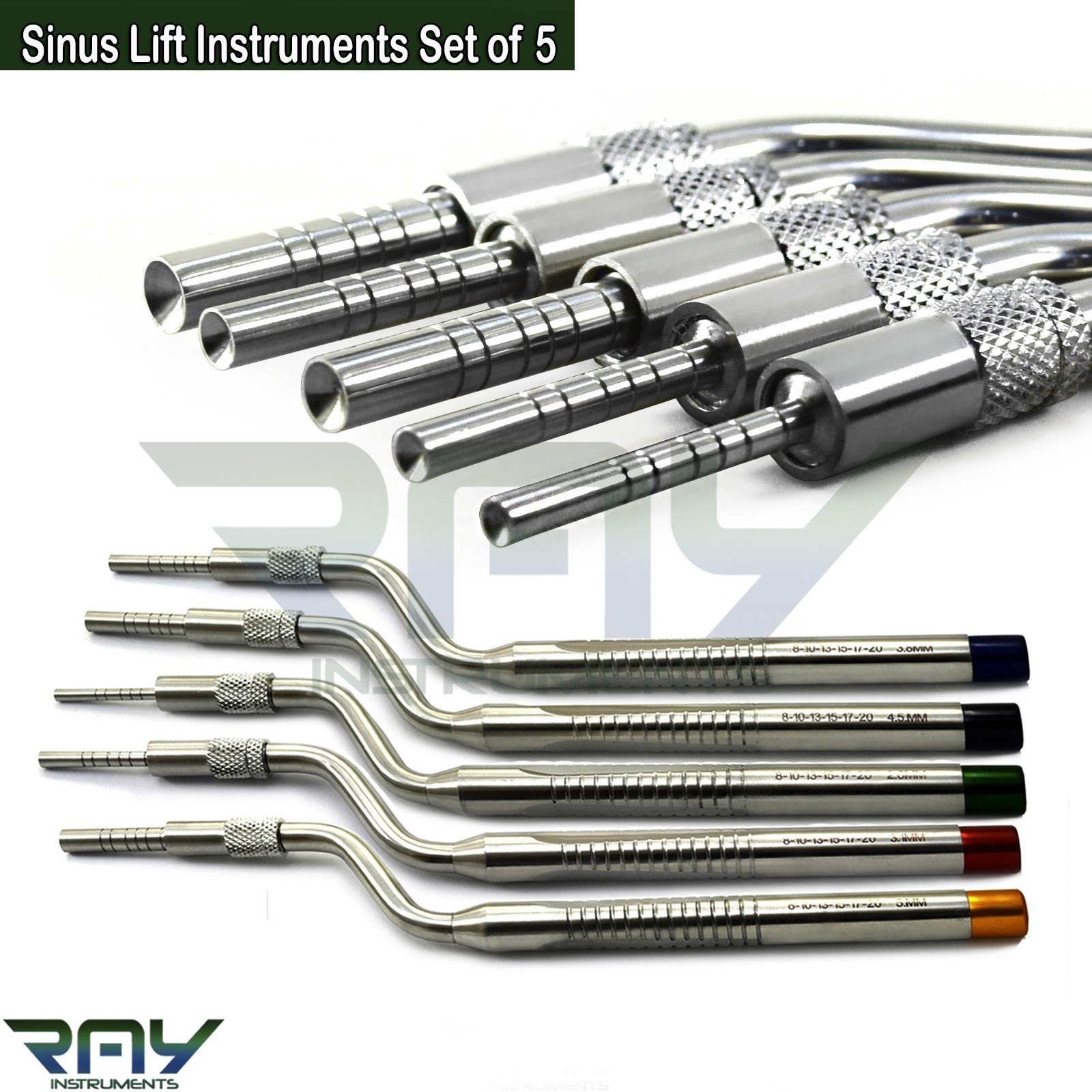 Dental Implant Sinus Lift Osteotome Bone Spreading Mallet Hammer Cassette Set