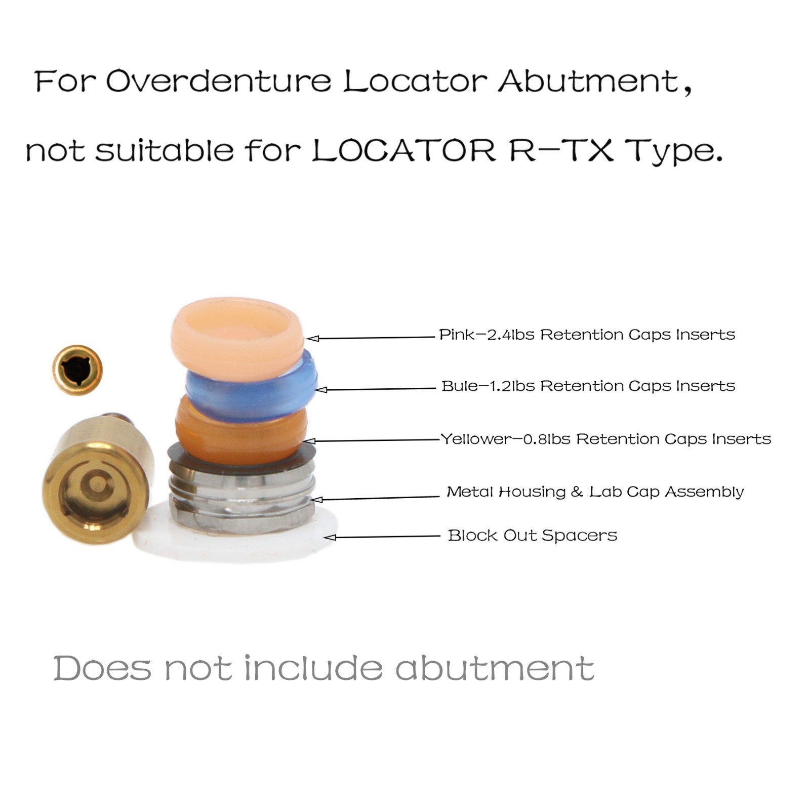 US Dio Overdenture Locator Abutment​ compatible With DlO UF(ll) Fixture Regular