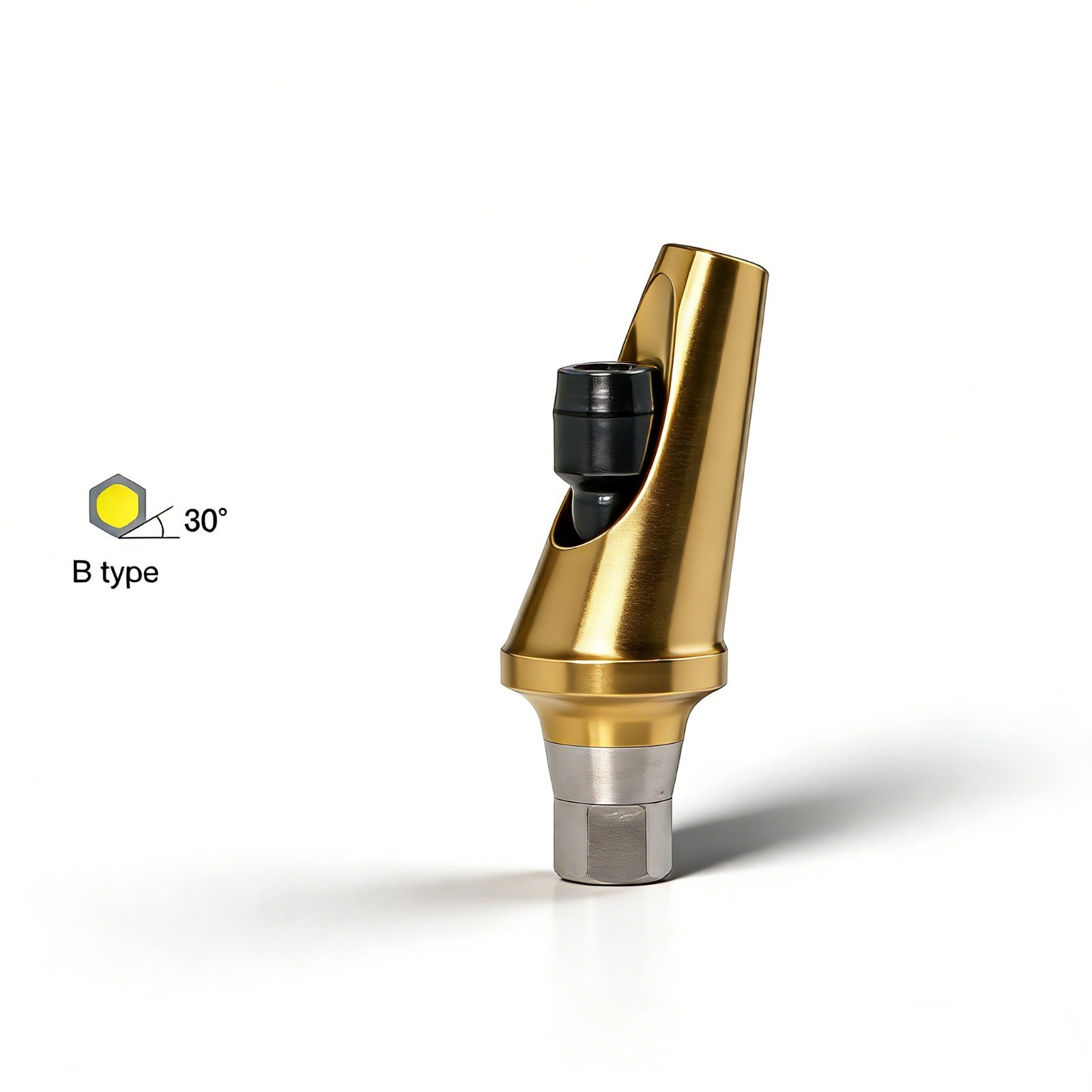 US Dental Titanium Hex A/B 17° Angled Abutment for Hiossen ET Mini Regular Plat
