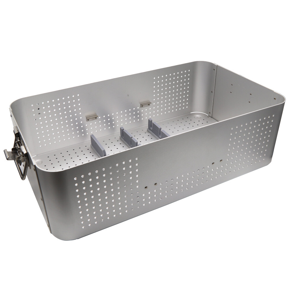 Aluminum surgical sterilization Case Tray Disinfection Box for laparoscopic Tool