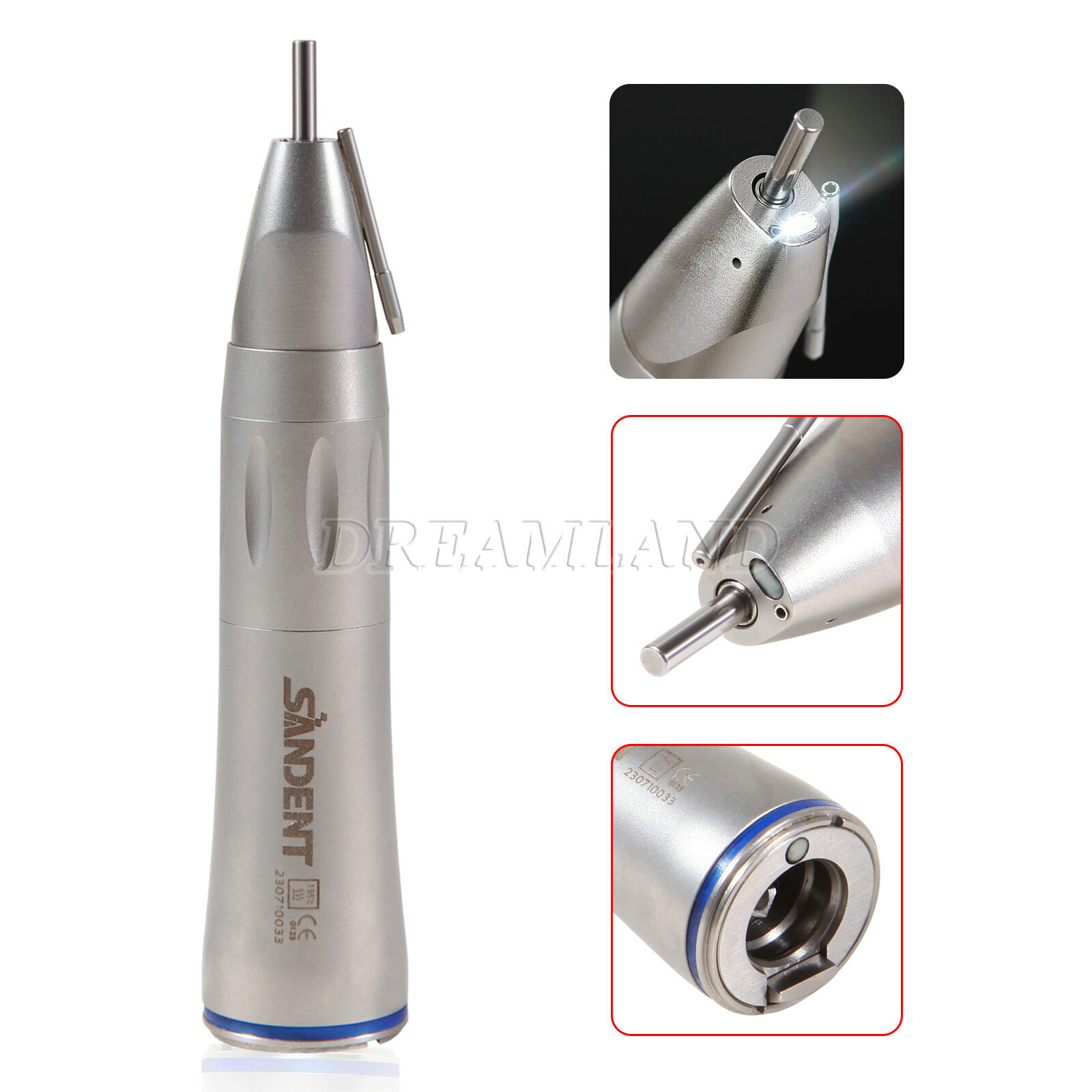 Dental 1:1 Fiber Optic Straight Low Speed Handpiece Surgical External