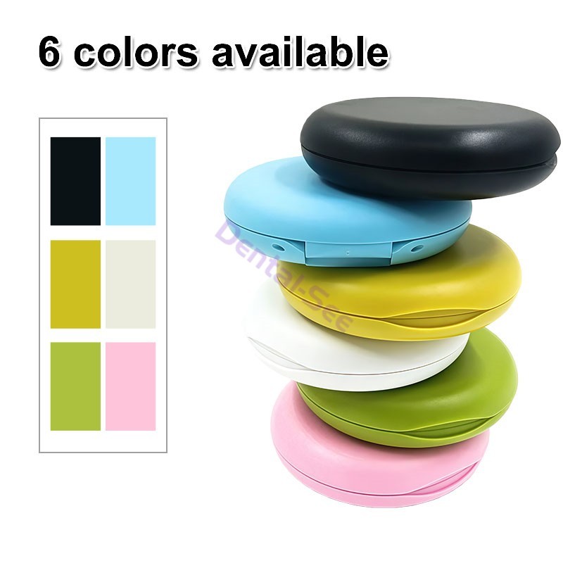 10Pcs Dental Retainer Boxes Denture Case Mouthguard Containers Box With Mirror