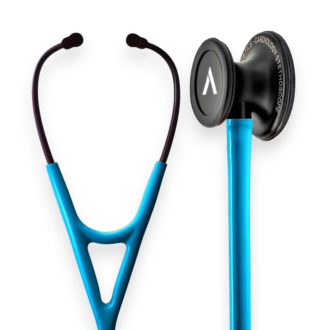 NEW Apex Cardiology Stethoscope – Sky Blue Steel Dual-headed Lifetime Warranty