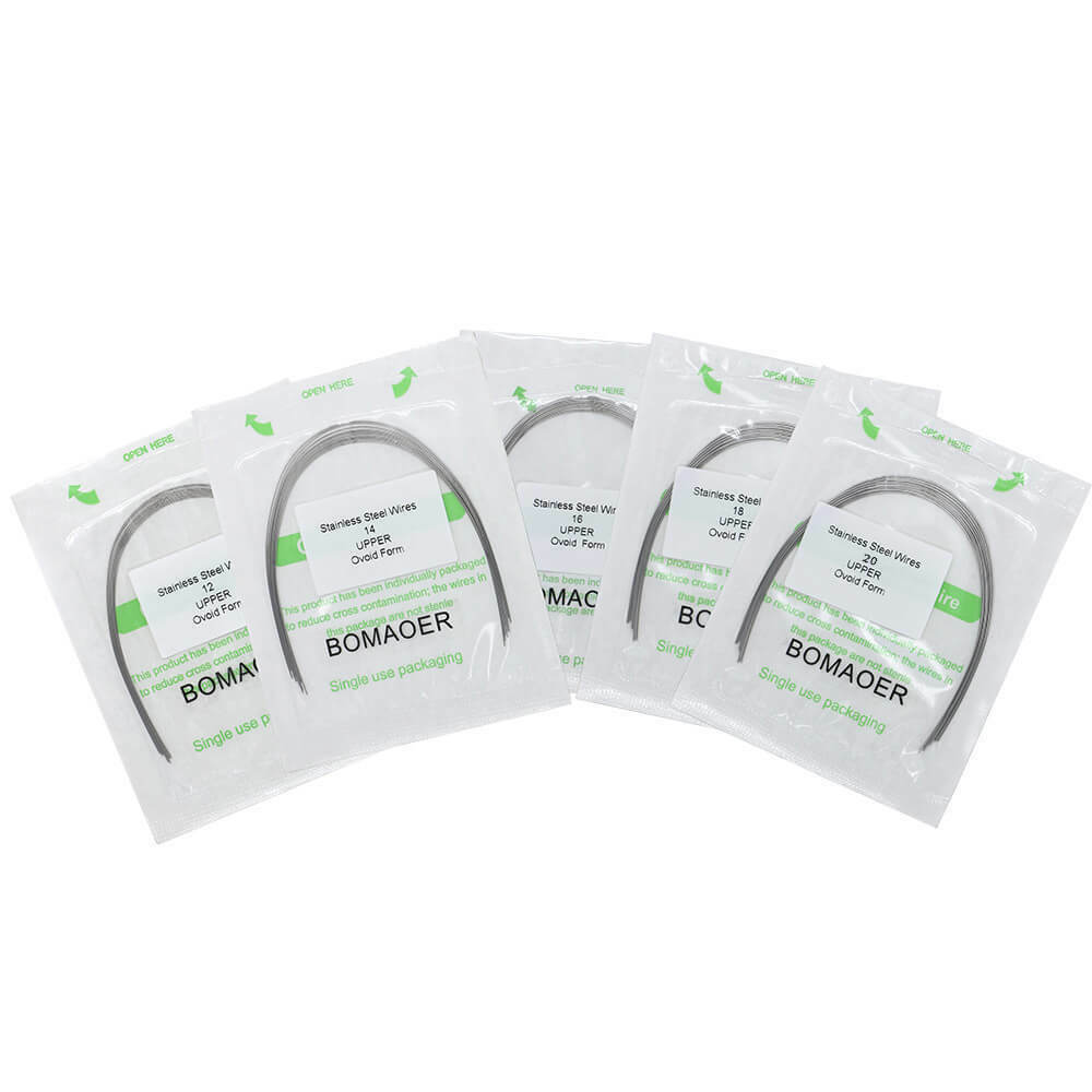 5-200 Packs 014 Upper Dental Orthodontic Stainless Steel Round Arch Wire Ovoid