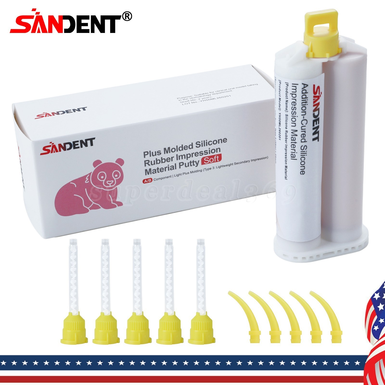 Dental Impression Material VPS Light/Heavy Body Fast Set (Cartridge & Tips) PVS