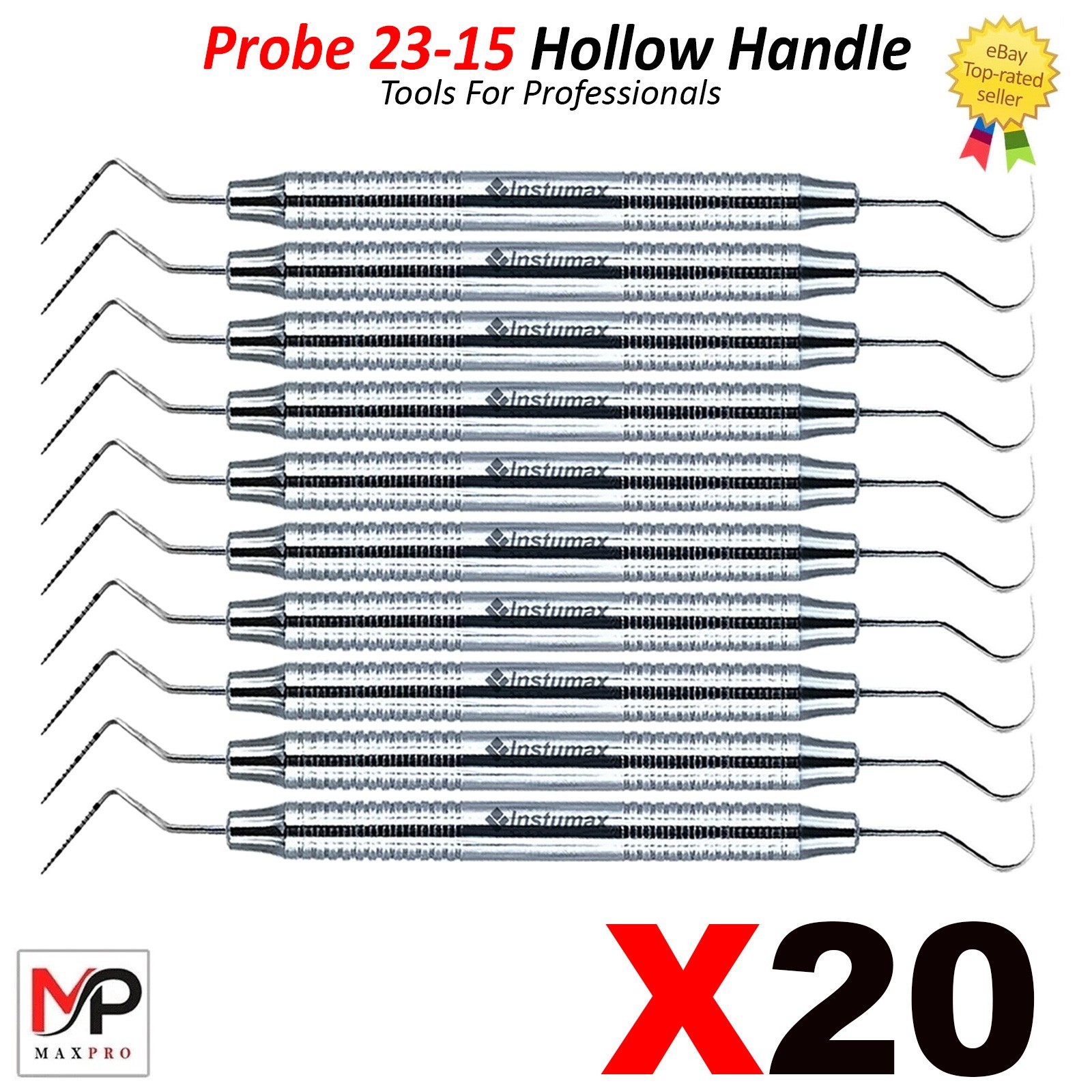 Dental Periodontal Explorer 23 Probe UNC 15 Color Marking Hollow Handle