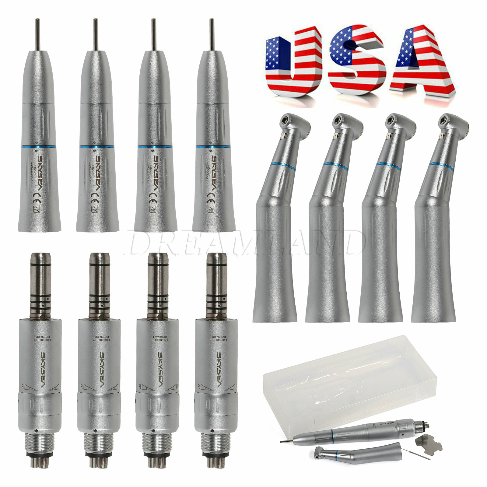 Dental Low Speed Push Button Handpiece Inner Water Spray 4H EI4 EI 1/10