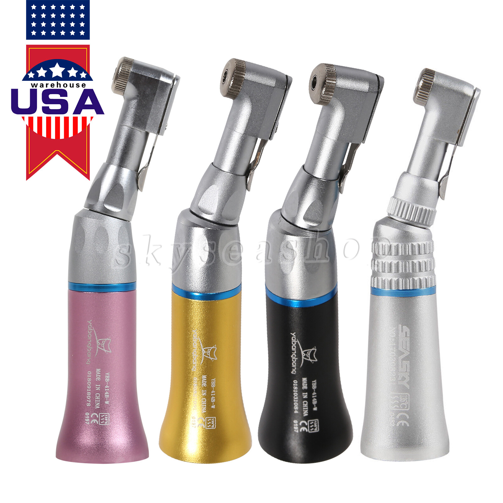 Dental Slow Low Speed Handpiece E-type Push Button/ Latch Contra-Angle NSK Style