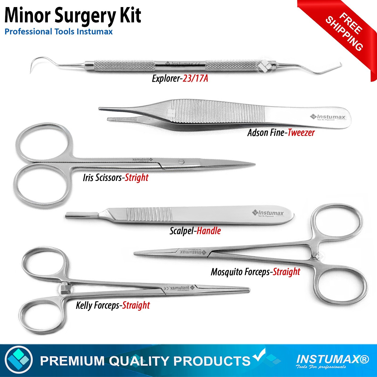 Minor Surgery Kit Medical Surgical Lab Instruments Students Biology Dissection