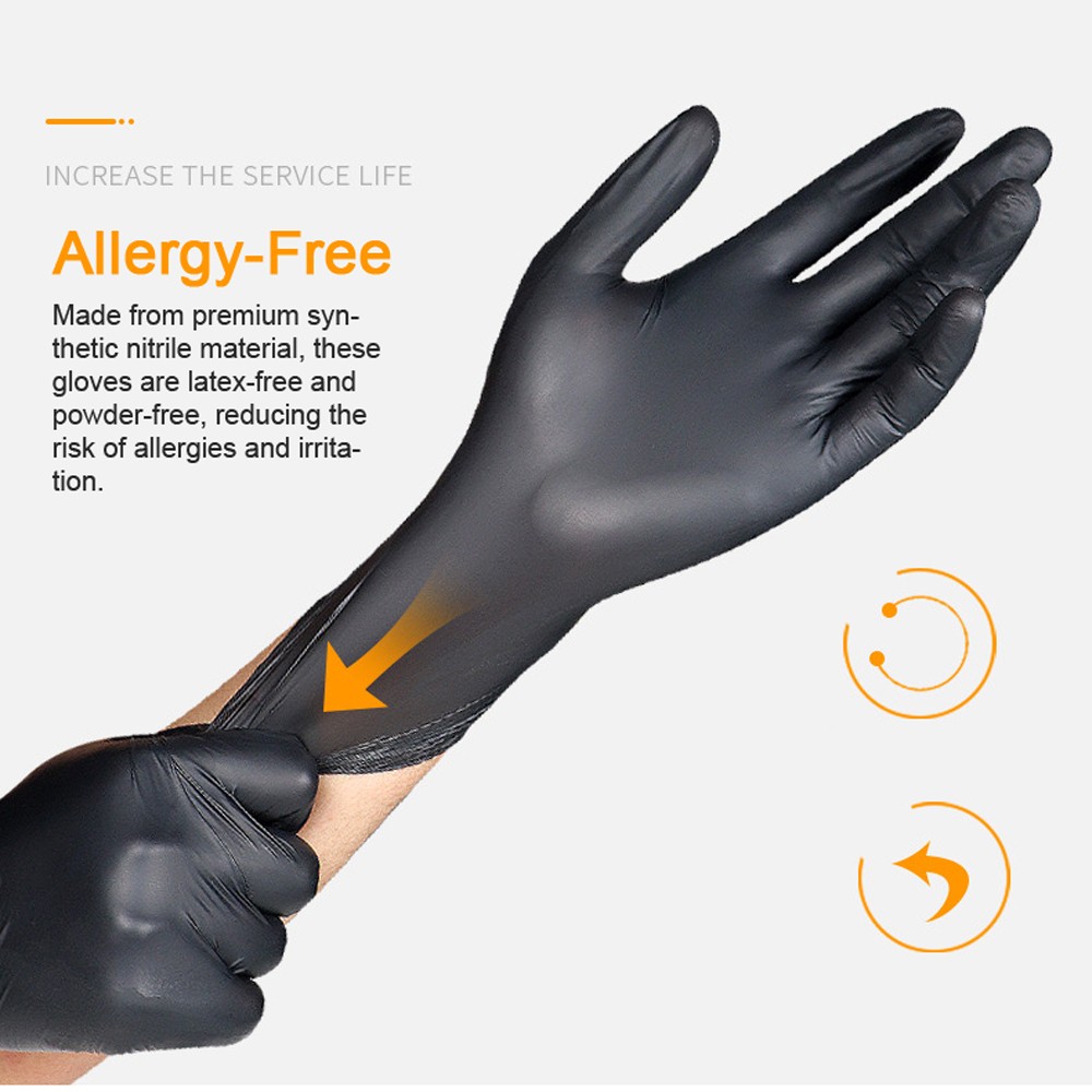 100pcs Disposable Nitrile Latex-Free Powder-Free Daily Protecting DBXW