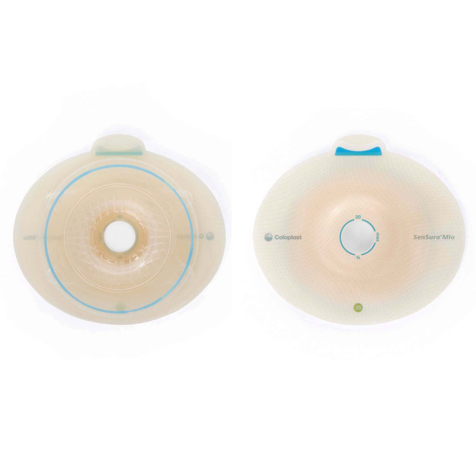 Coloplast SenSura Mio Flex Convex Light Ostomy Barrier, 25 mm Stoma Opening, Red