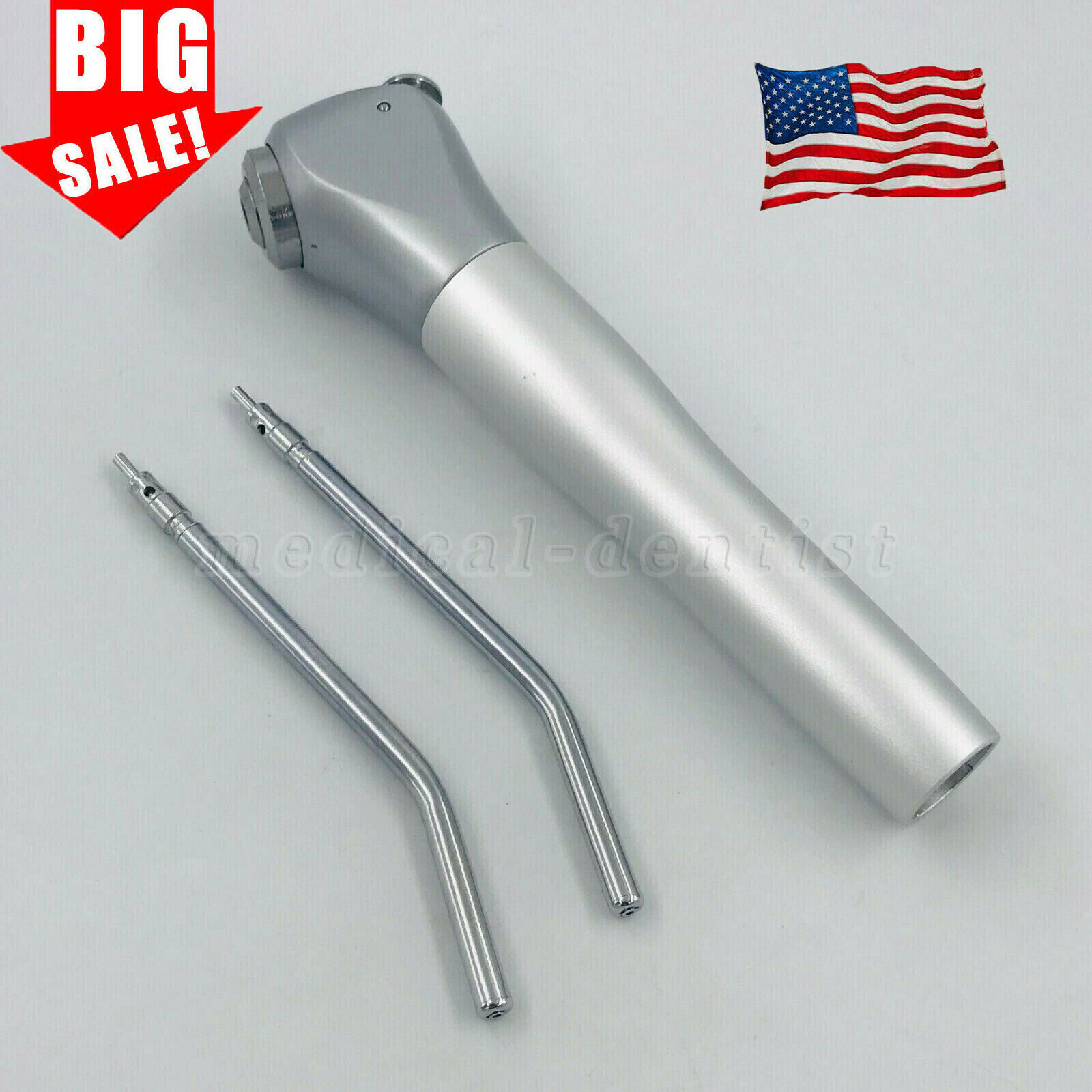 Dental 3 Way Air Water Spray Syringe Triple Syringe with 2 Nozzles Tips Tubes 3s