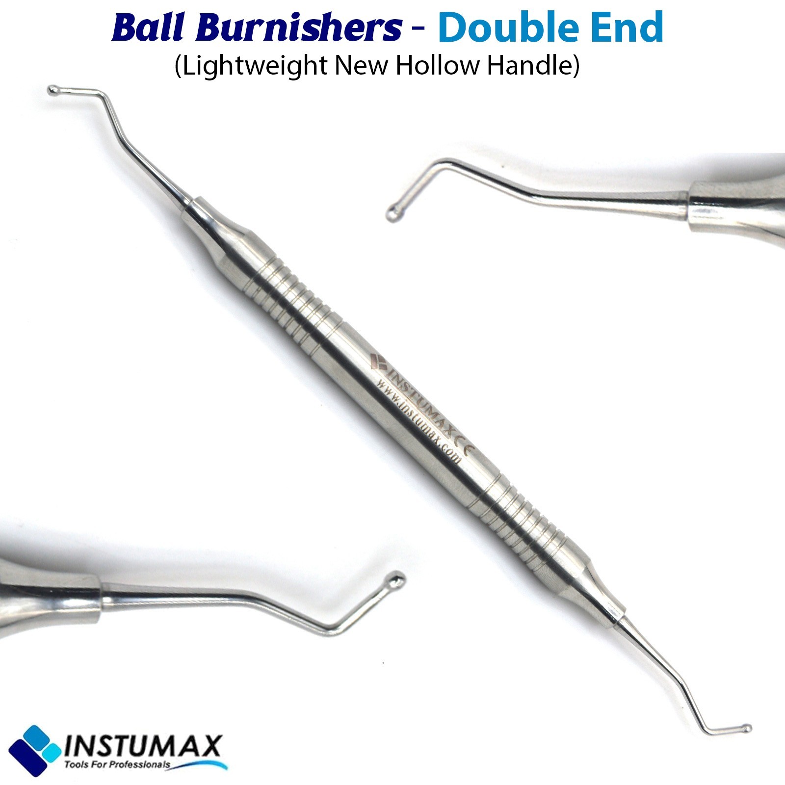Dental Composite Ball Burnishers Set – 5-Piece Polished Ball End Instruments