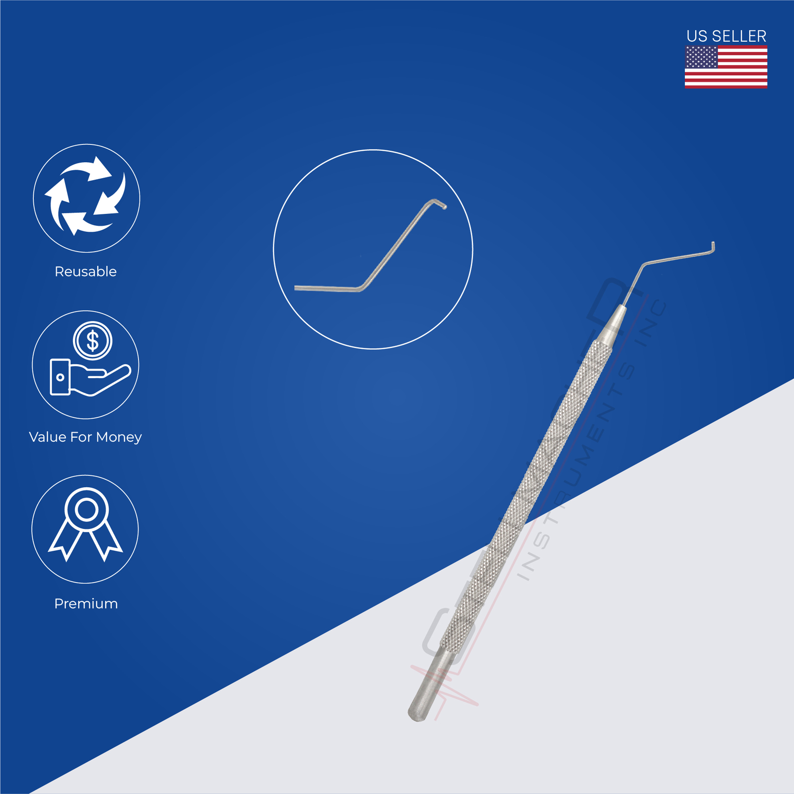 Nagahara, Phaco Splitter, 0.5 mm, Overall Length 12.5 cm