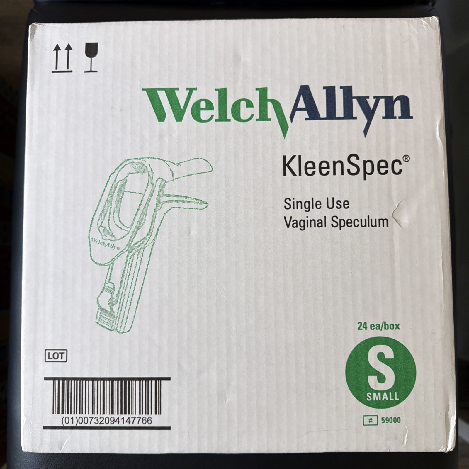 Hillrom Welch Allyn Vaginal Speculum 59000 SMALL KleenSpec NEW Box of 24