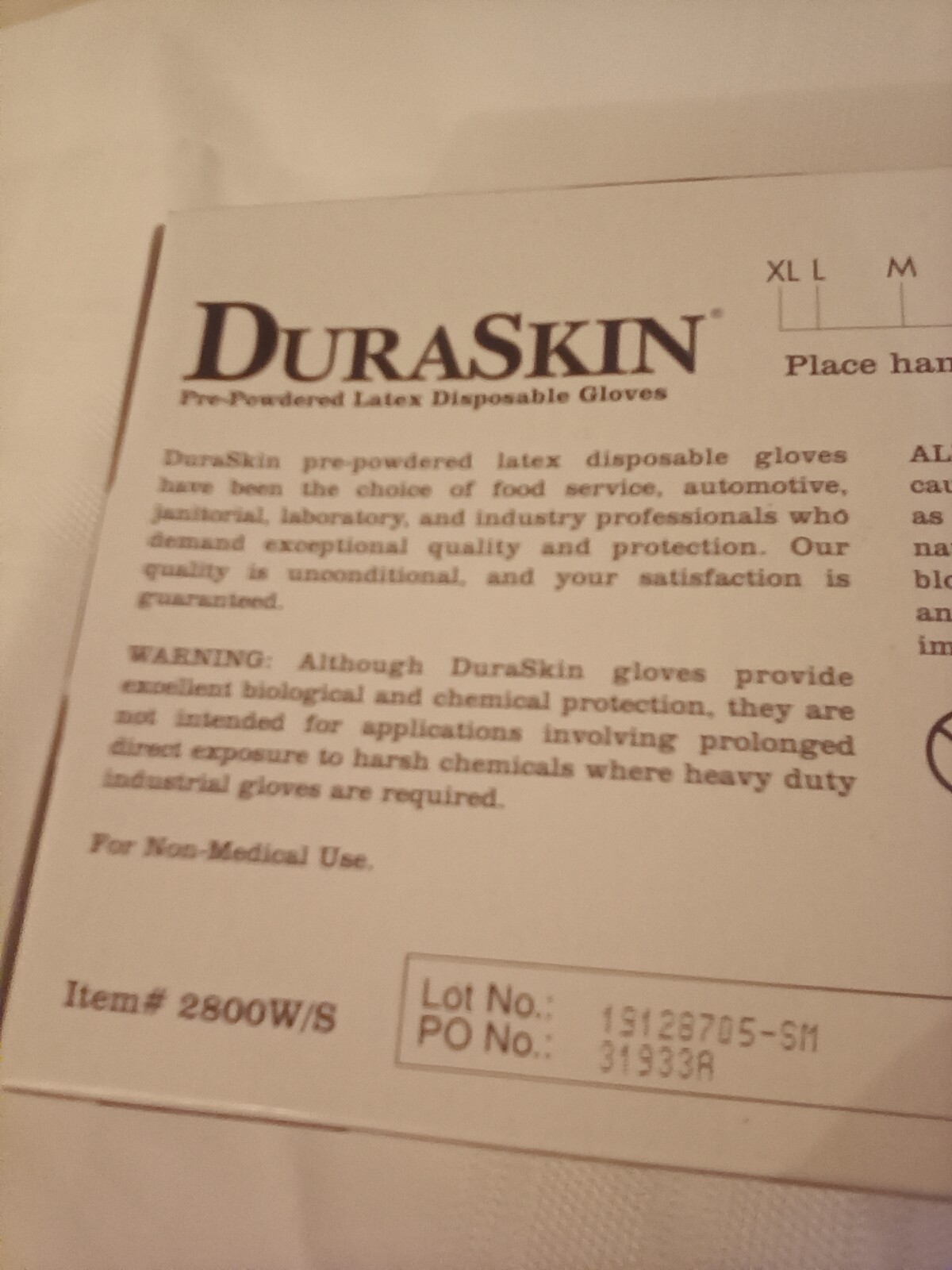 Duaskin pre-powered latex disposable gloves 100 ct item # 2899W/S small NWOT