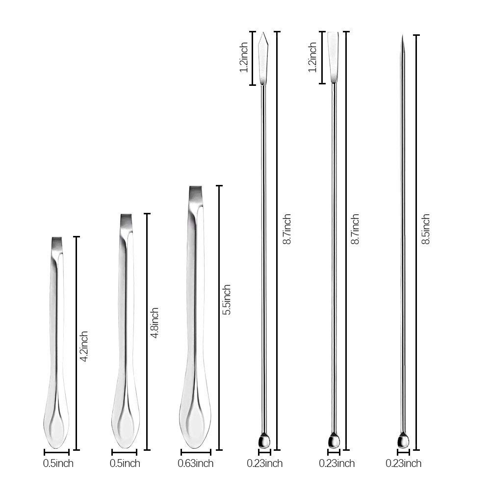 High Quality New Practical Laboratory Sampling Spoon Stainless Steel Safe 12pcs