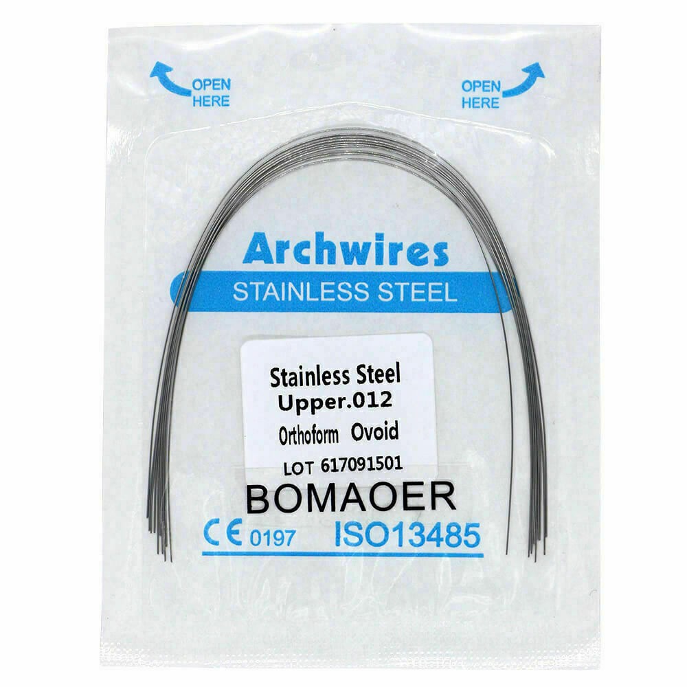 5×Dental Orthodontic Stainless Steel Round Arch Wires Ovoid Form 012 Upper