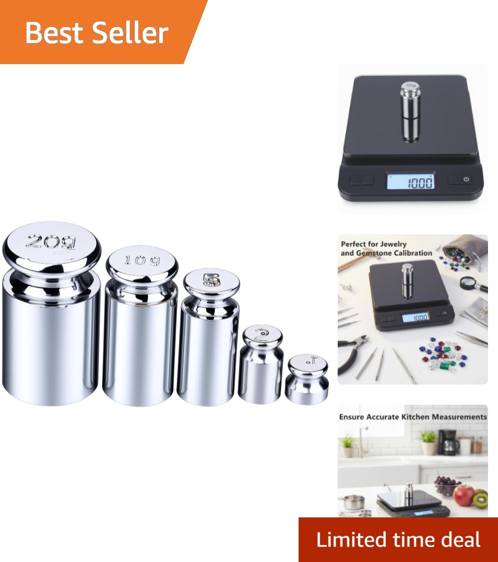 5PC Calibration Weight Set – 1g to 20g for Accurate Digital Scale Use